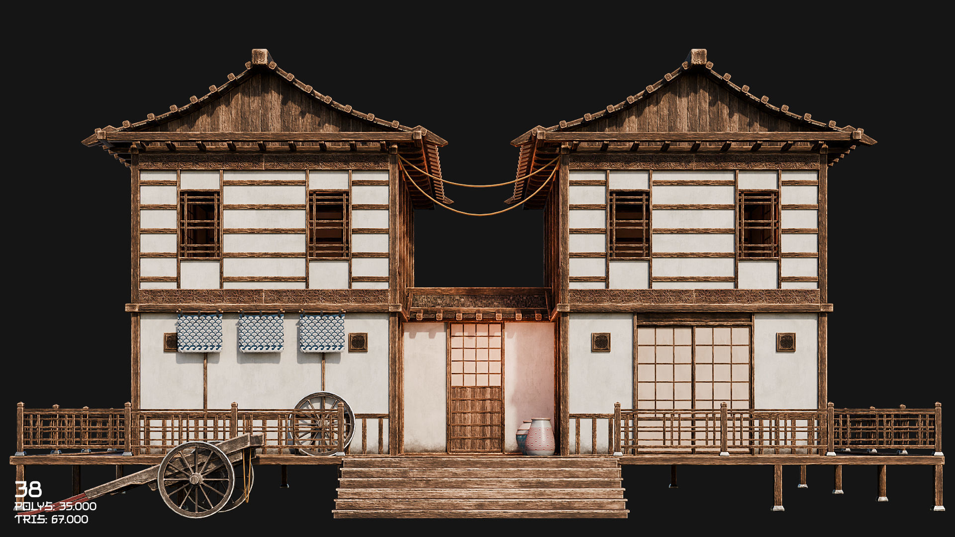 50 JAPAN BUILDINGS - 4K PBR HIGH QUALITY Low-poly 3D model_62
