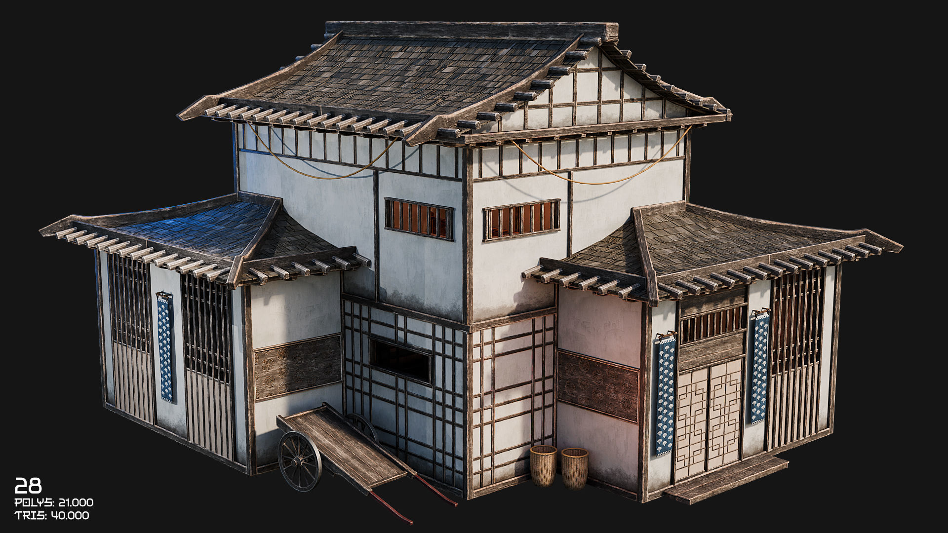 50 JAPAN BUILDINGS - 4K PBR HIGH QUALITY Low-poly 3D model_47