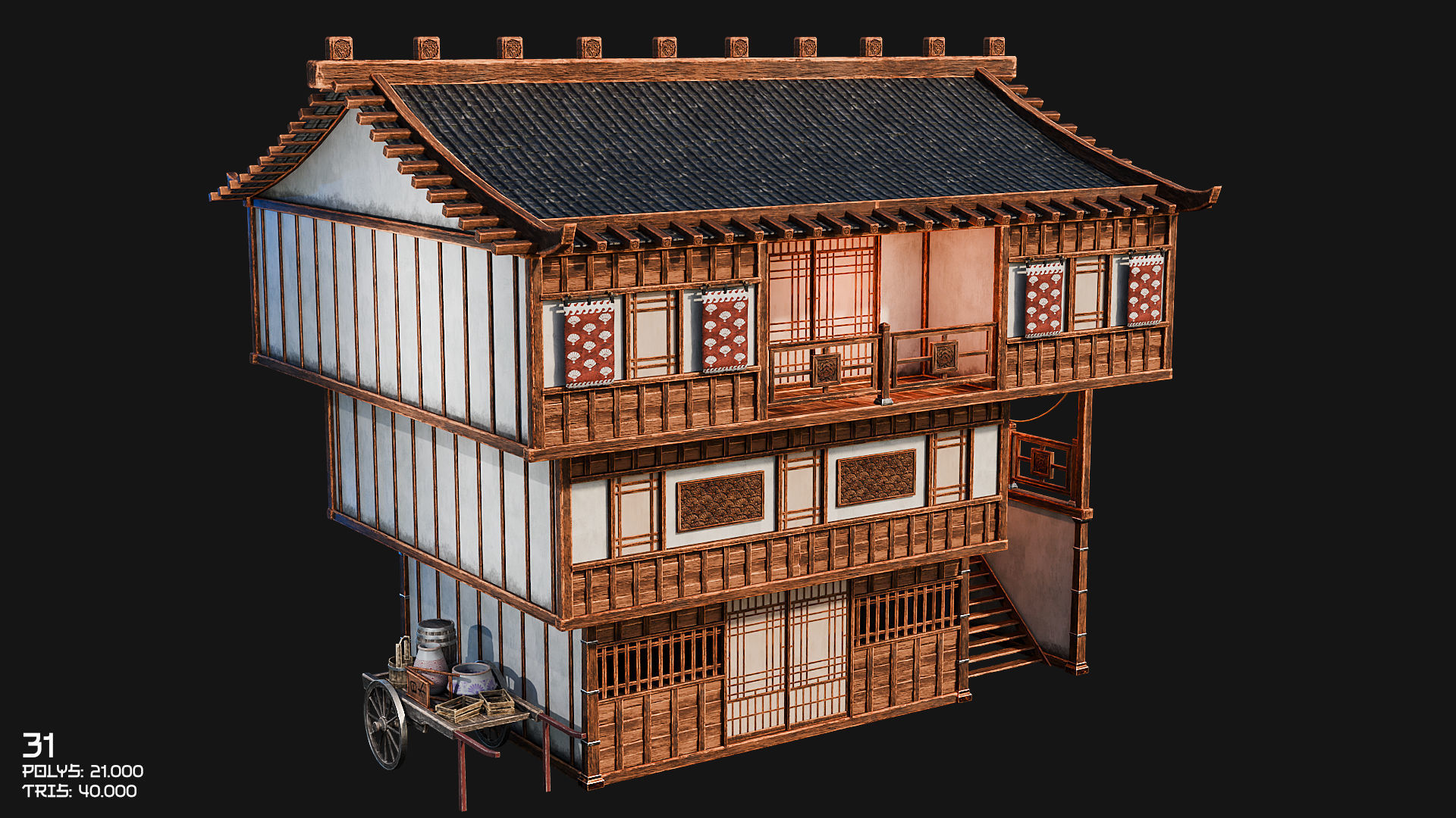50 JAPAN BUILDINGS - 4K PBR HIGH QUALITY Low-poly 3D model_49