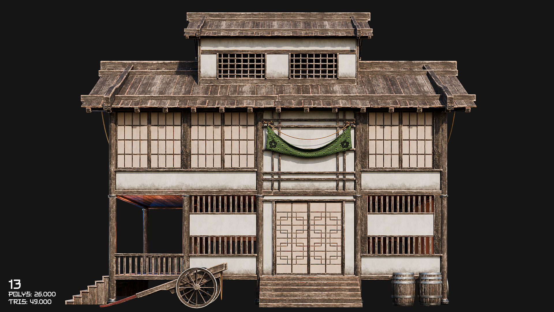50 JAPAN BUILDINGS - 4K PBR HIGH QUALITY Low-poly 3D model_26