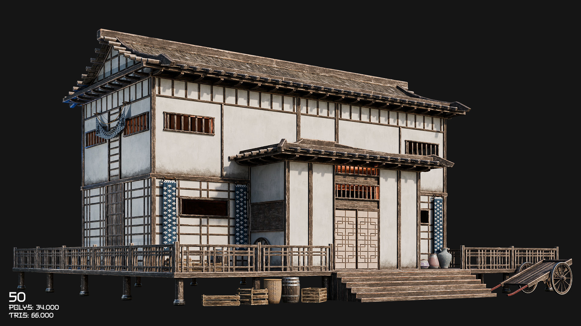 50 JAPAN BUILDINGS - 4K PBR HIGH QUALITY Low-poly 3D model_83