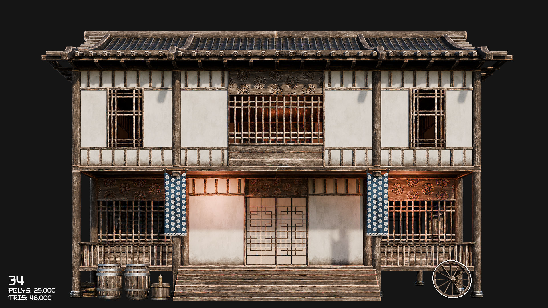 50 JAPAN BUILDINGS - 4K PBR HIGH QUALITY Low-poly 3D model_54