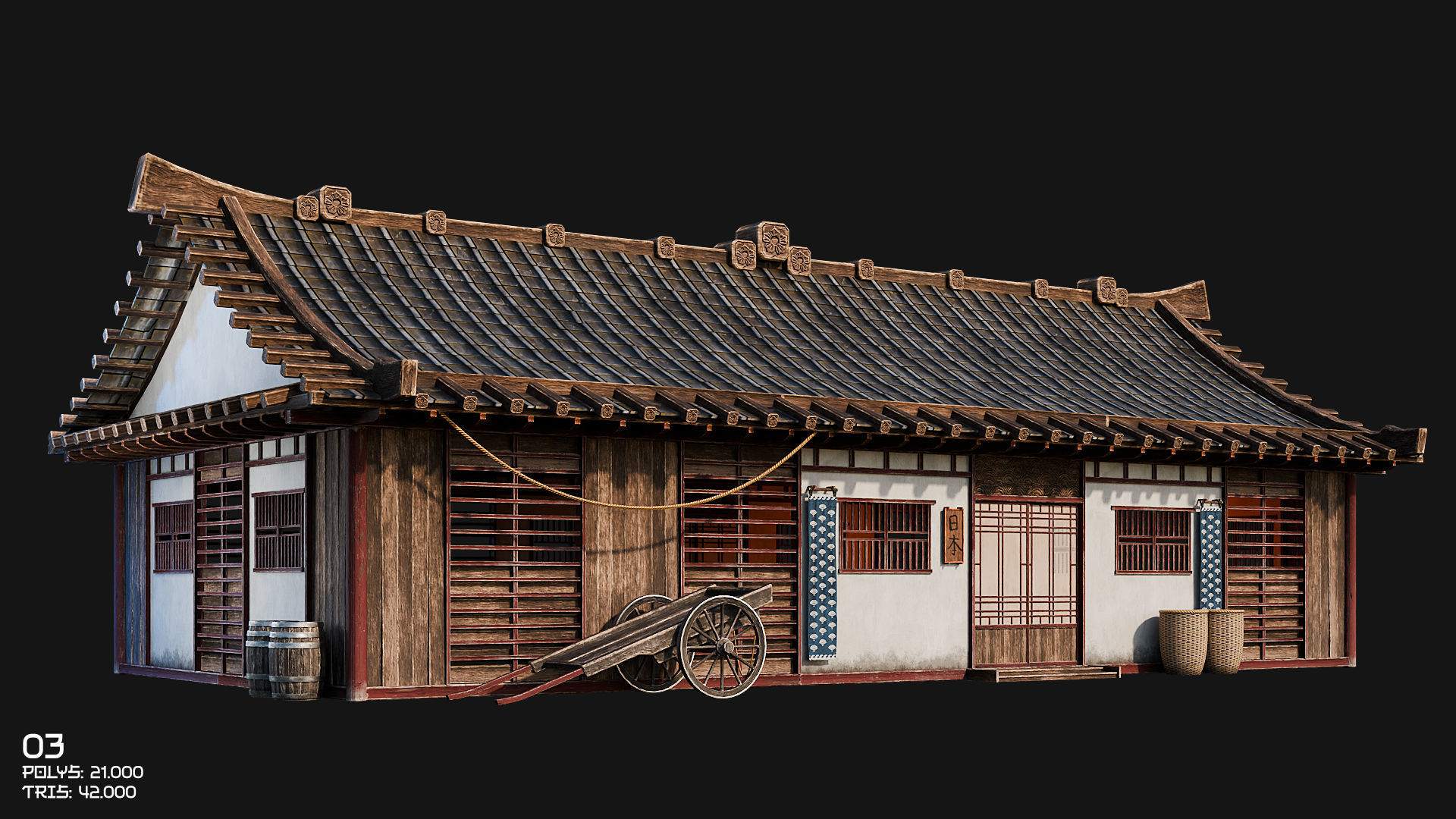 50 JAPAN BUILDINGS - 4K PBR HIGH QUALITY Low-poly 3D model_13
