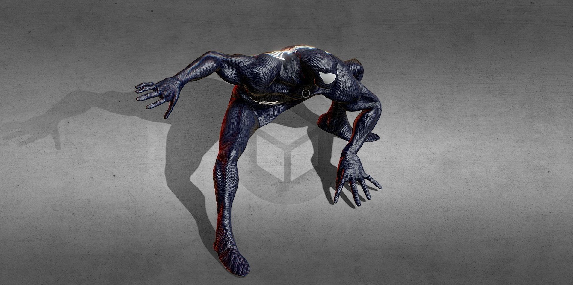 Spider Man Gameready Low-poly 3D model_2