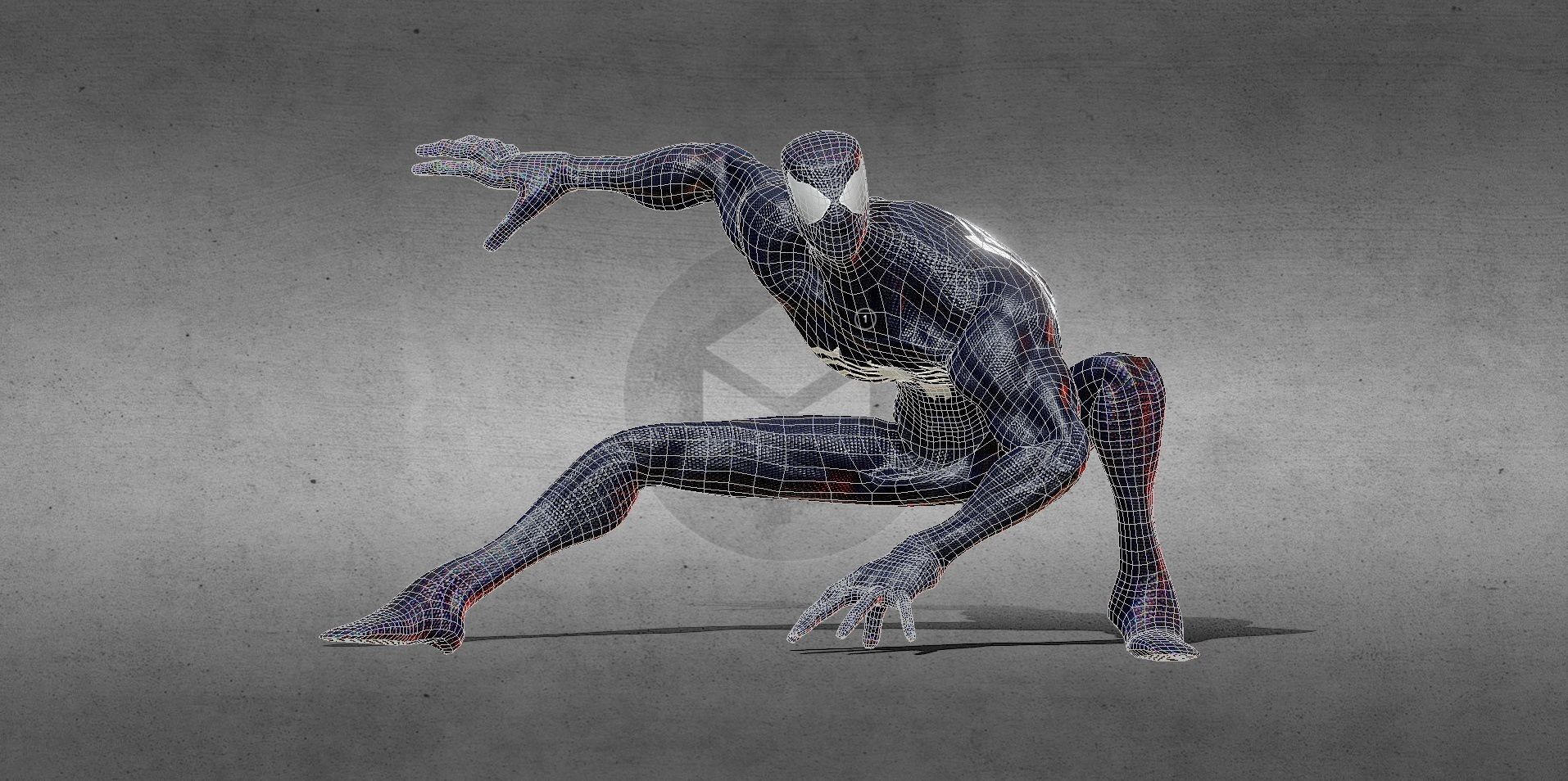 Spider Man Gameready Low-poly 3D model_1