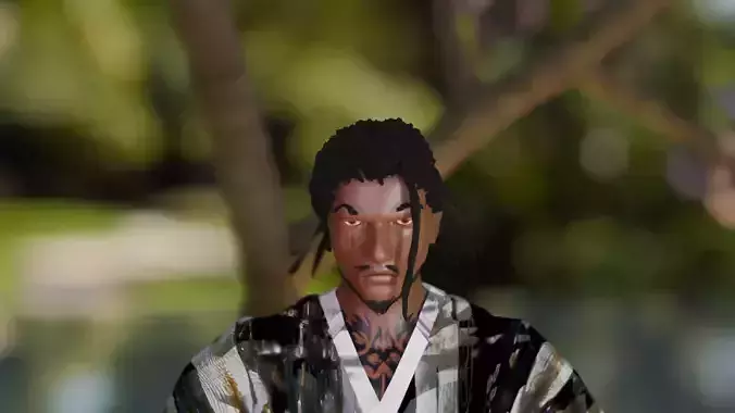 Black Samurai 3D model