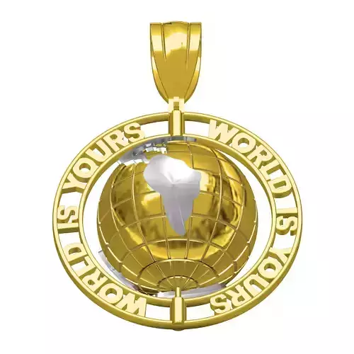 World is your pendant without Diamond 3D print model