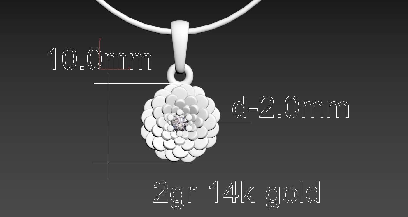 PENDANTS FLOWERS 3D print model_9