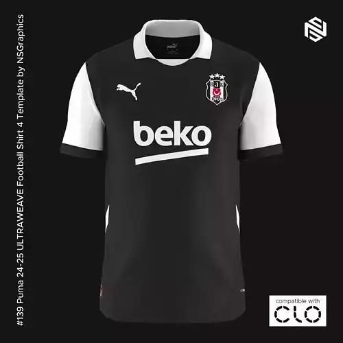 Puma 24-25 ULTRAWEAVE Football Shirt 4 Template for CLO 3D 3D model