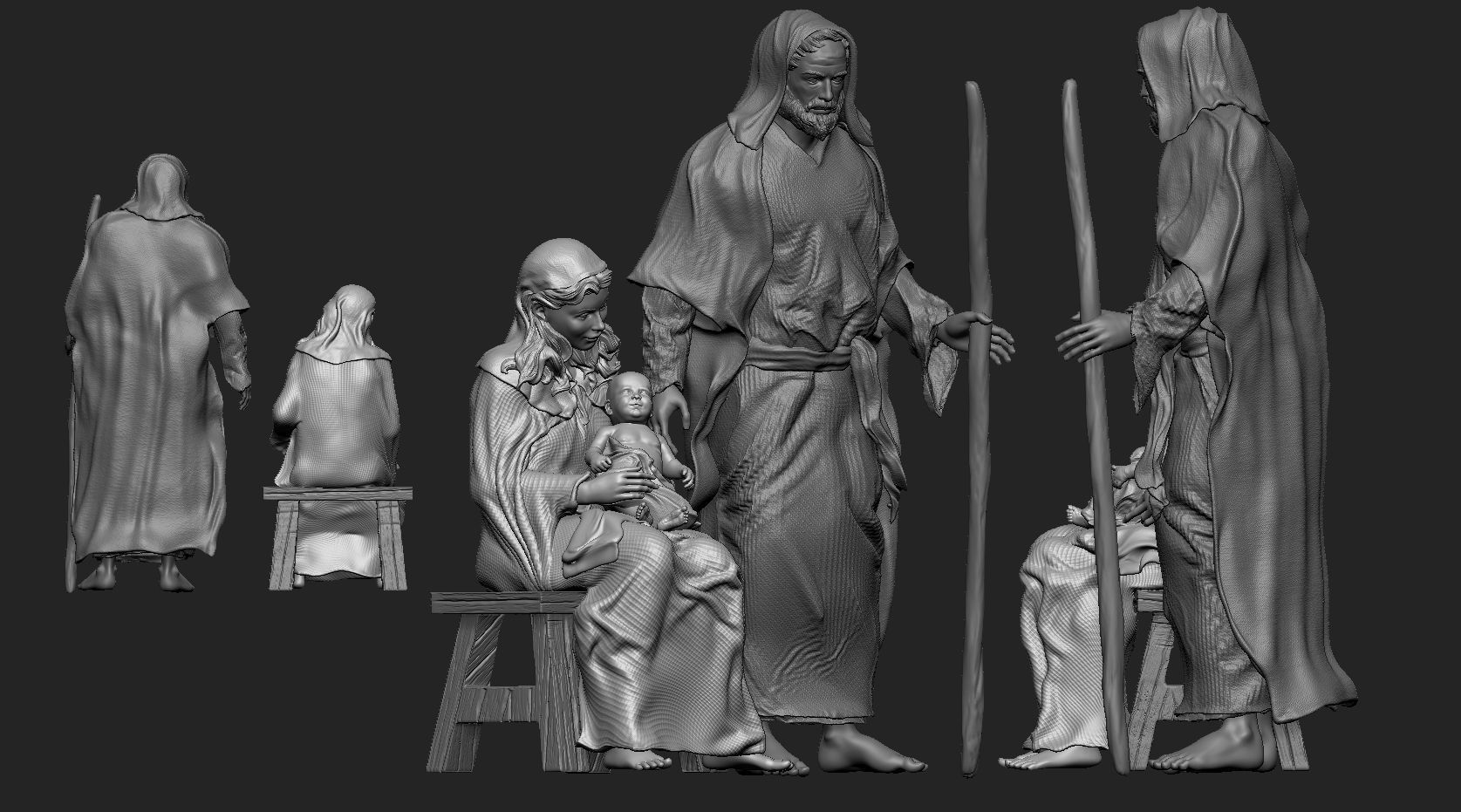 maria y jose biblia 3D print model_4