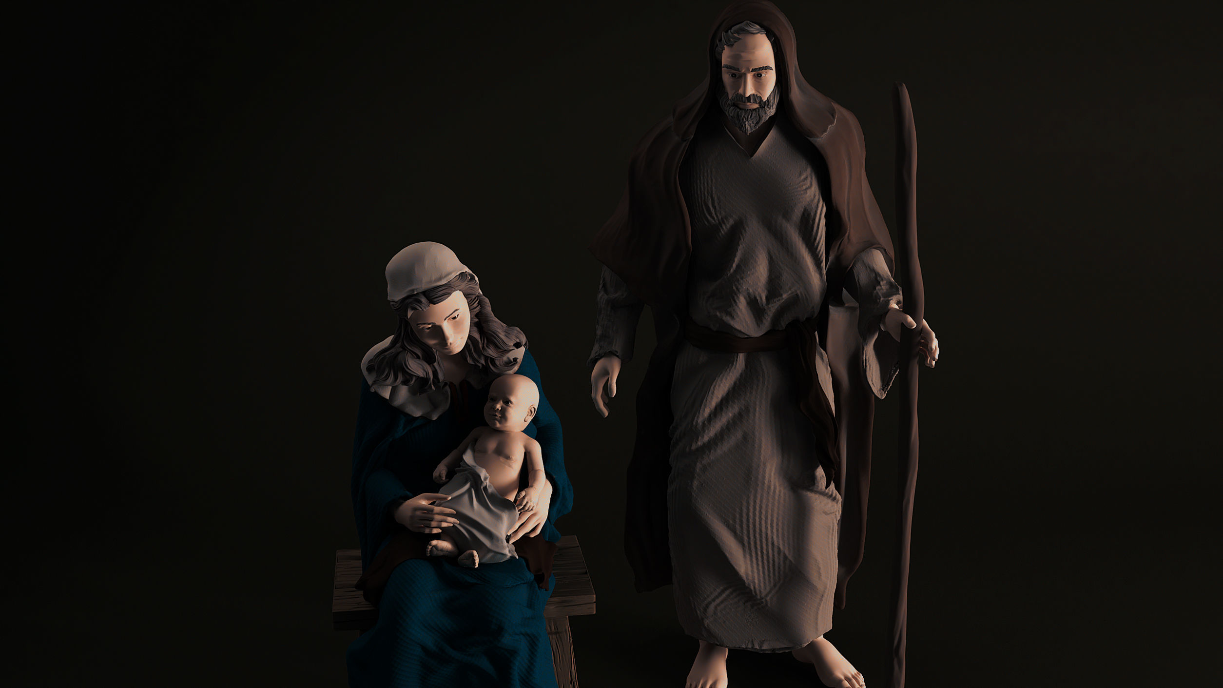 maria y jose biblia 3D print model_2