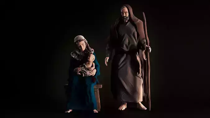 maria y jose biblia 3D print model