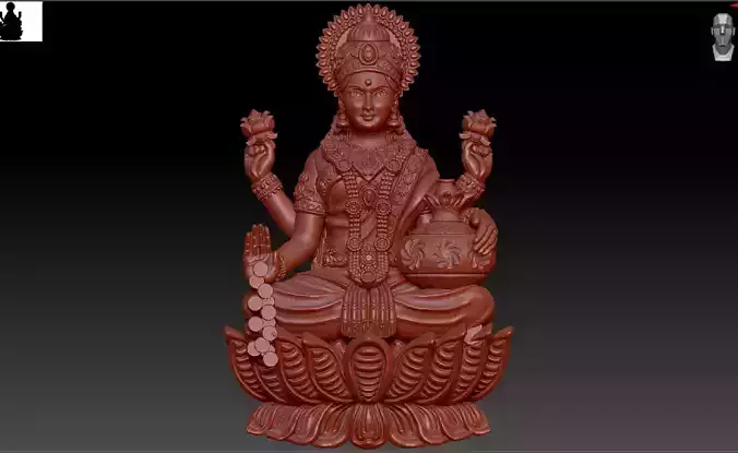 LAKSHMI PENDENT 3D print model