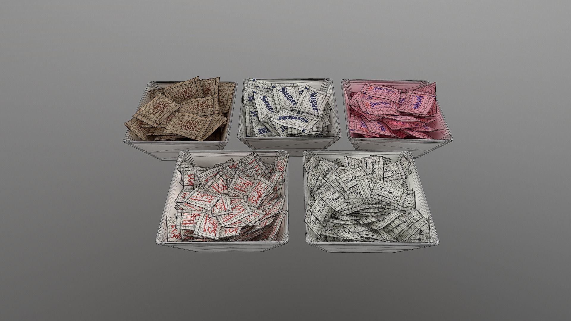 Dry Condiment Packets - High-Quality 3D Models 3D model_6