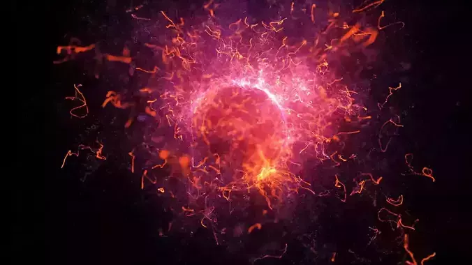 Cool energy ball particle line release special effects