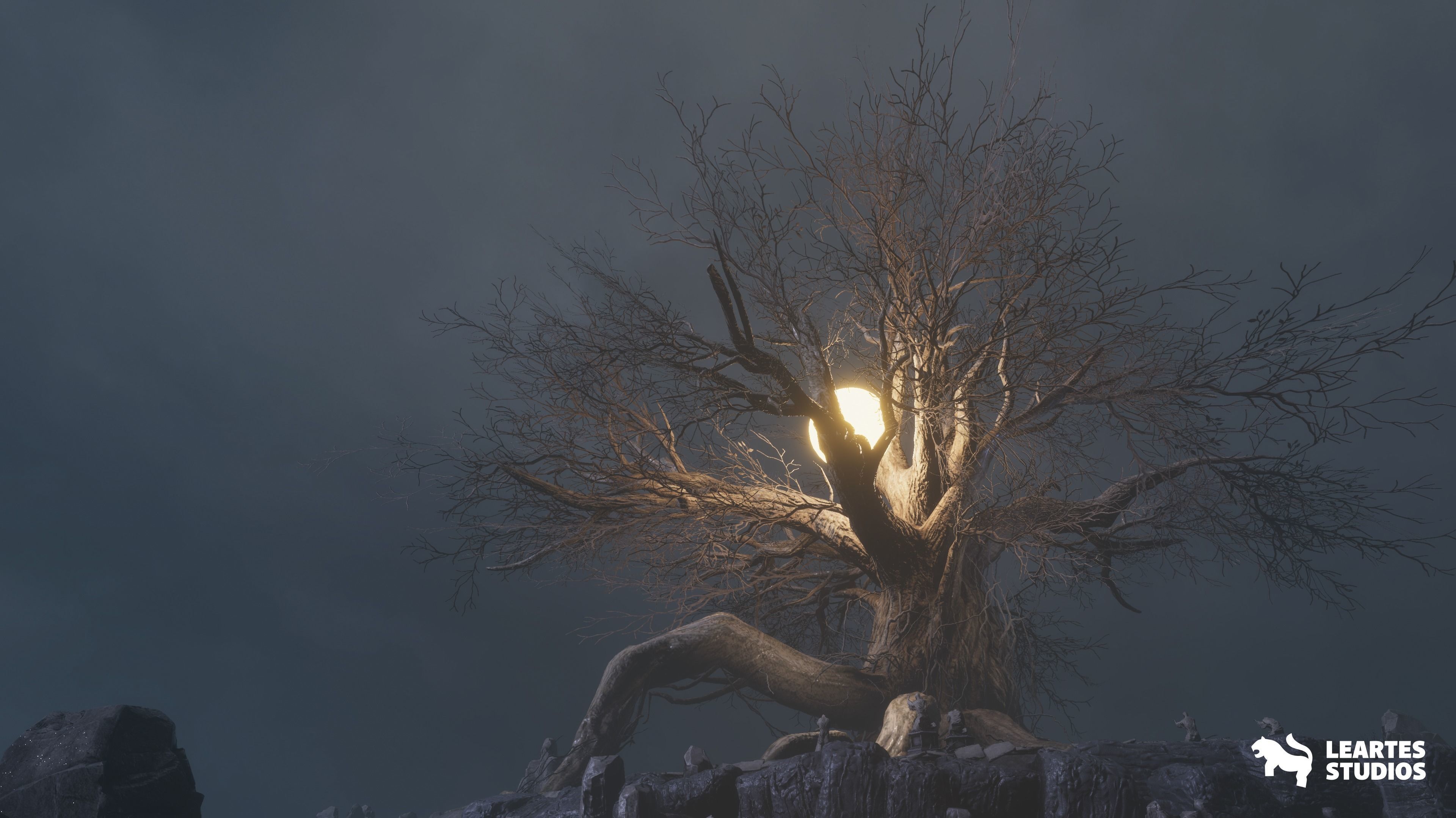 The Great Tree Environment Low-poly 3D model_10