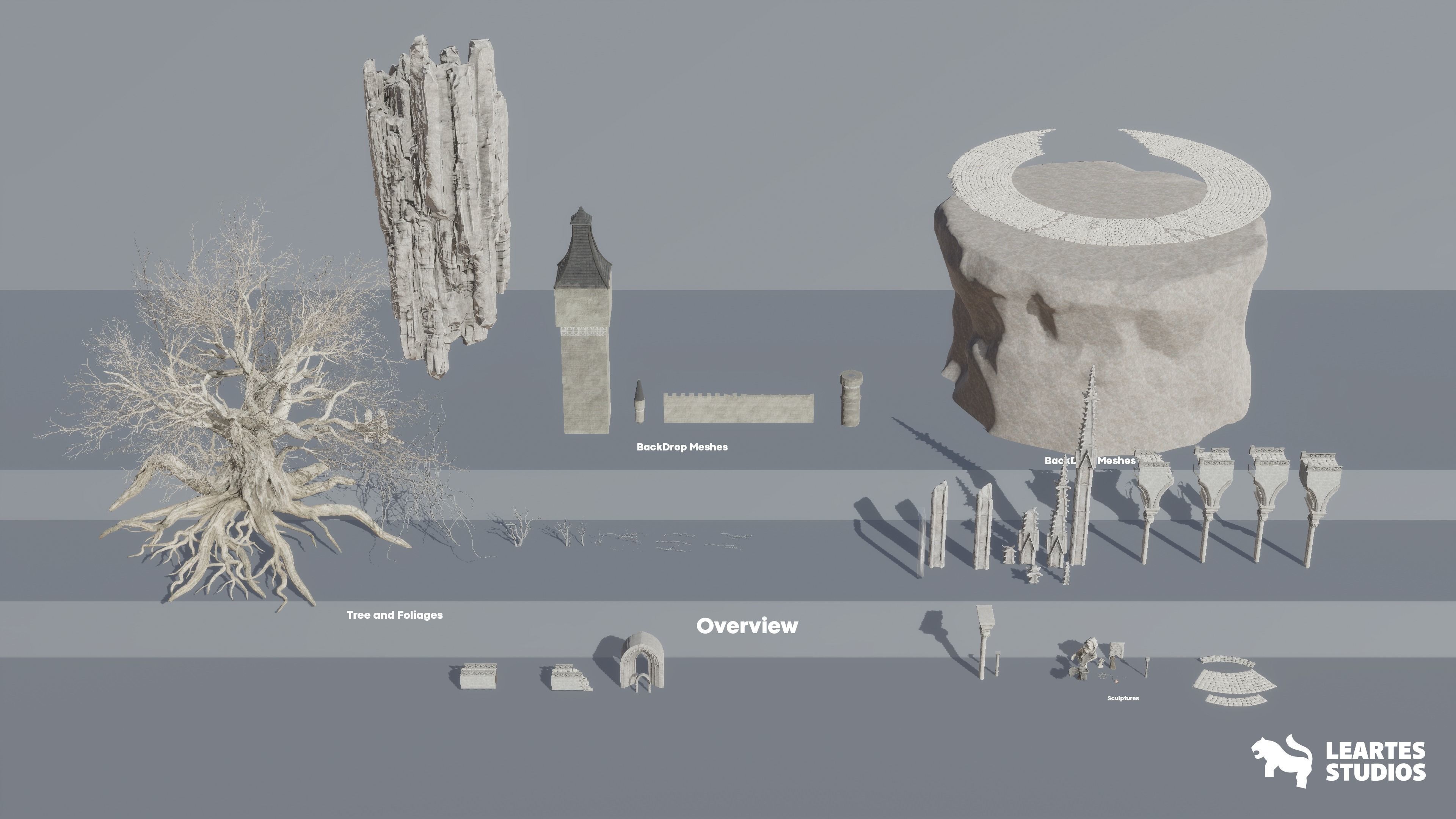 The Great Tree Environment Low-poly 3D model_17