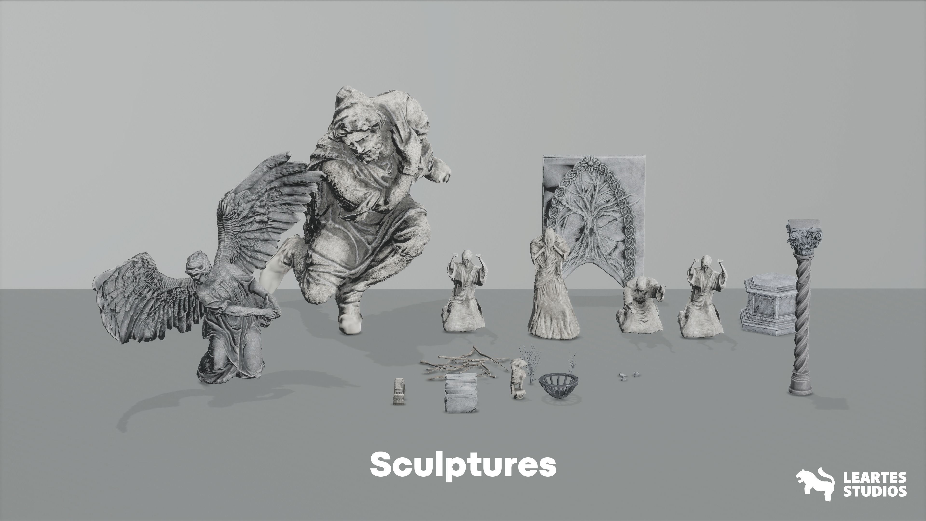 The Great Tree Environment Low-poly 3D model_16