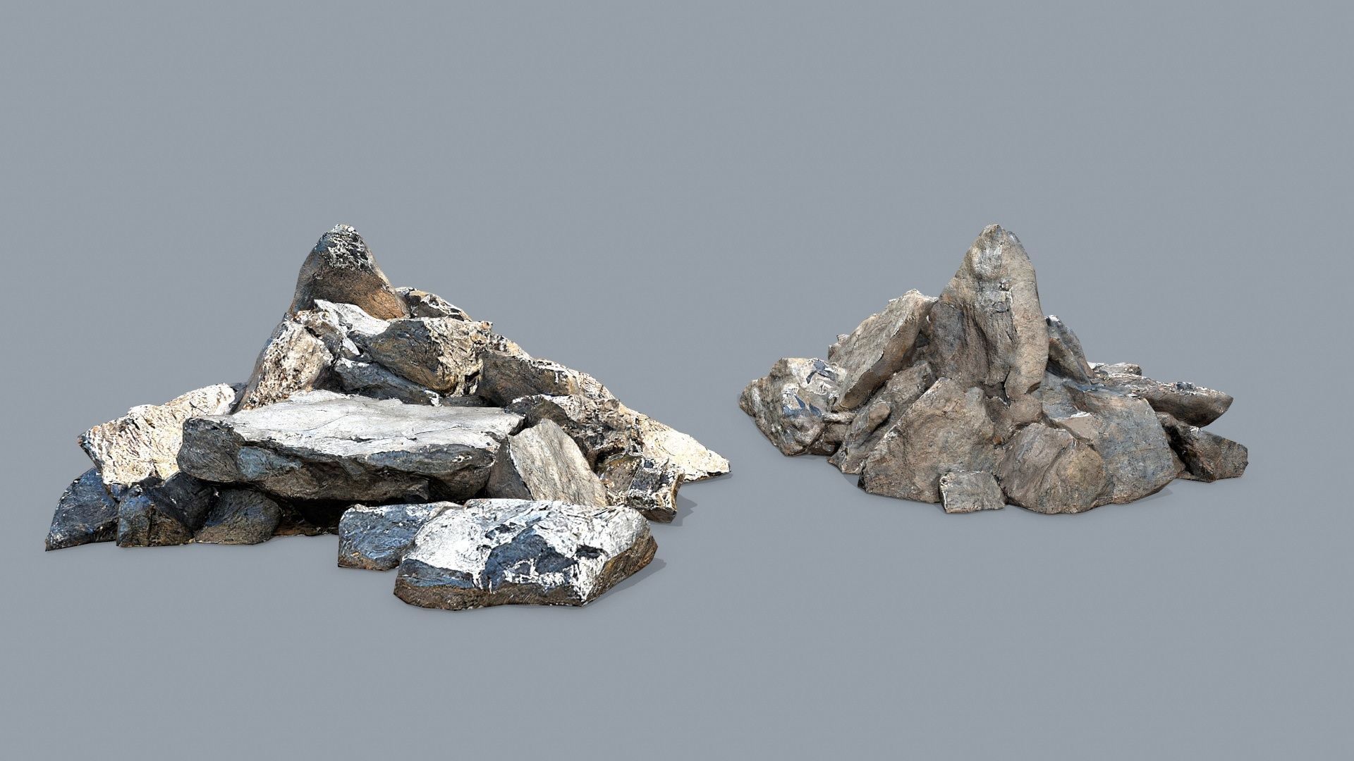 desert rocks Low-poly 3D model_7