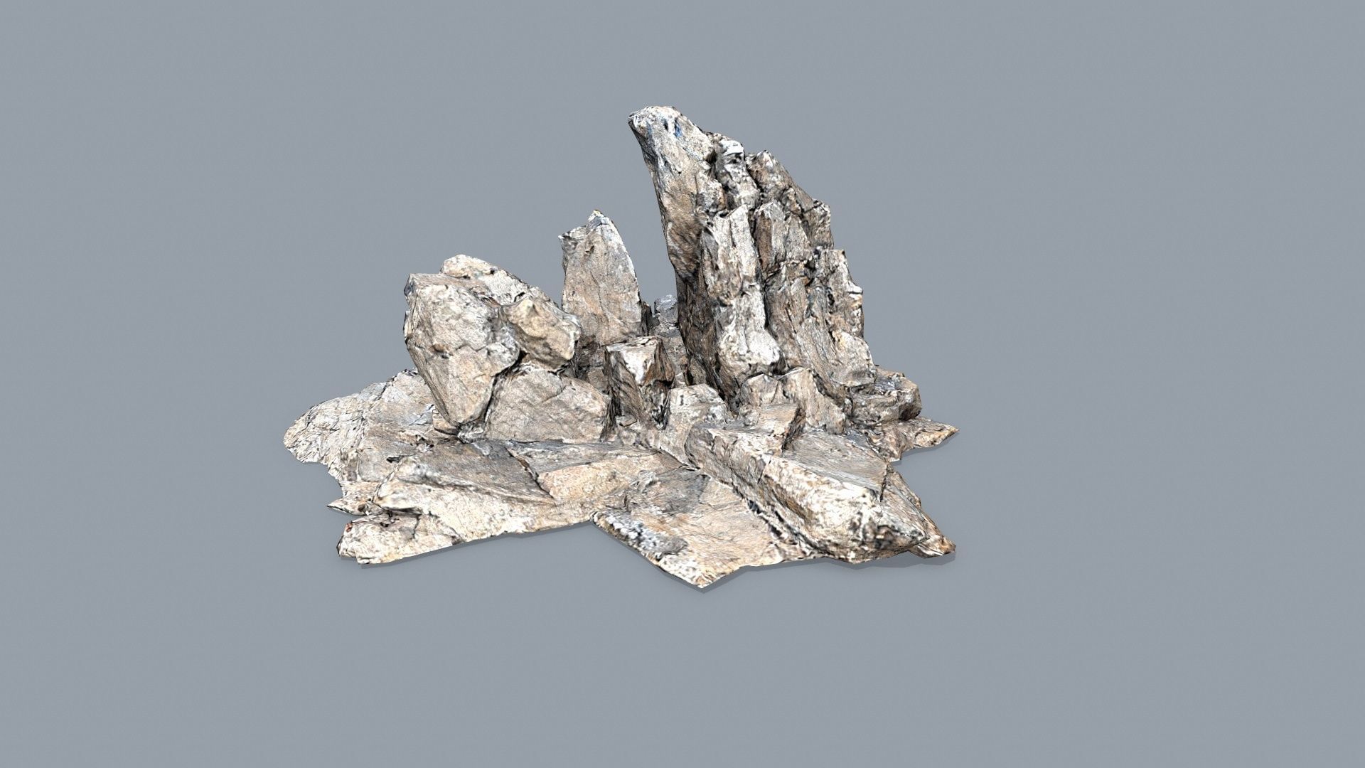 desert rocks Low-poly 3D model_14