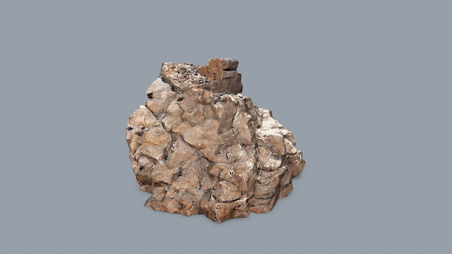 desert rocks Low-poly 3D model_16