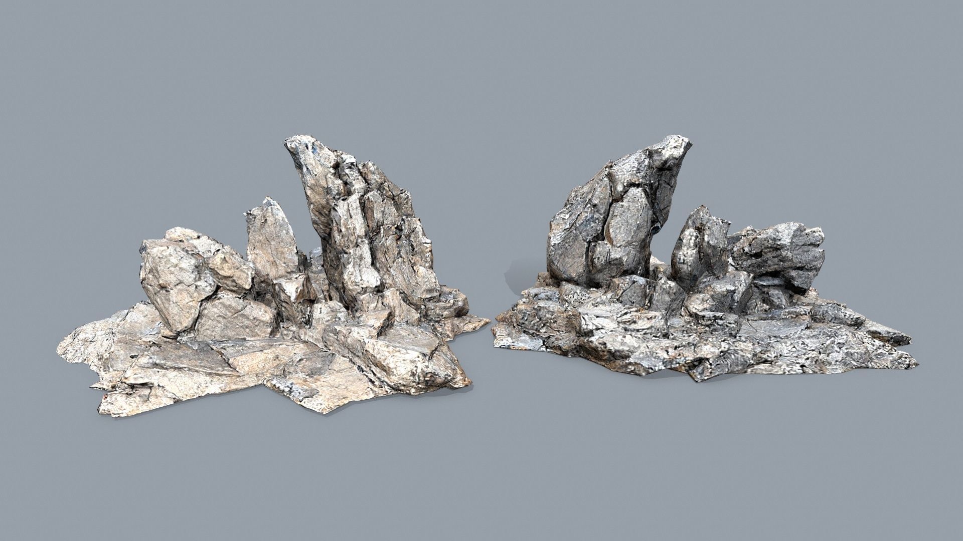 desert rocks Low-poly 3D model_5