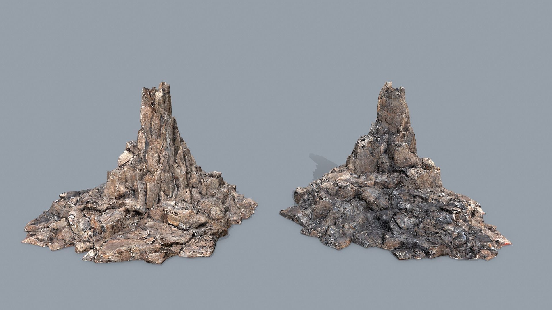 desert rocks Low-poly 3D model_2