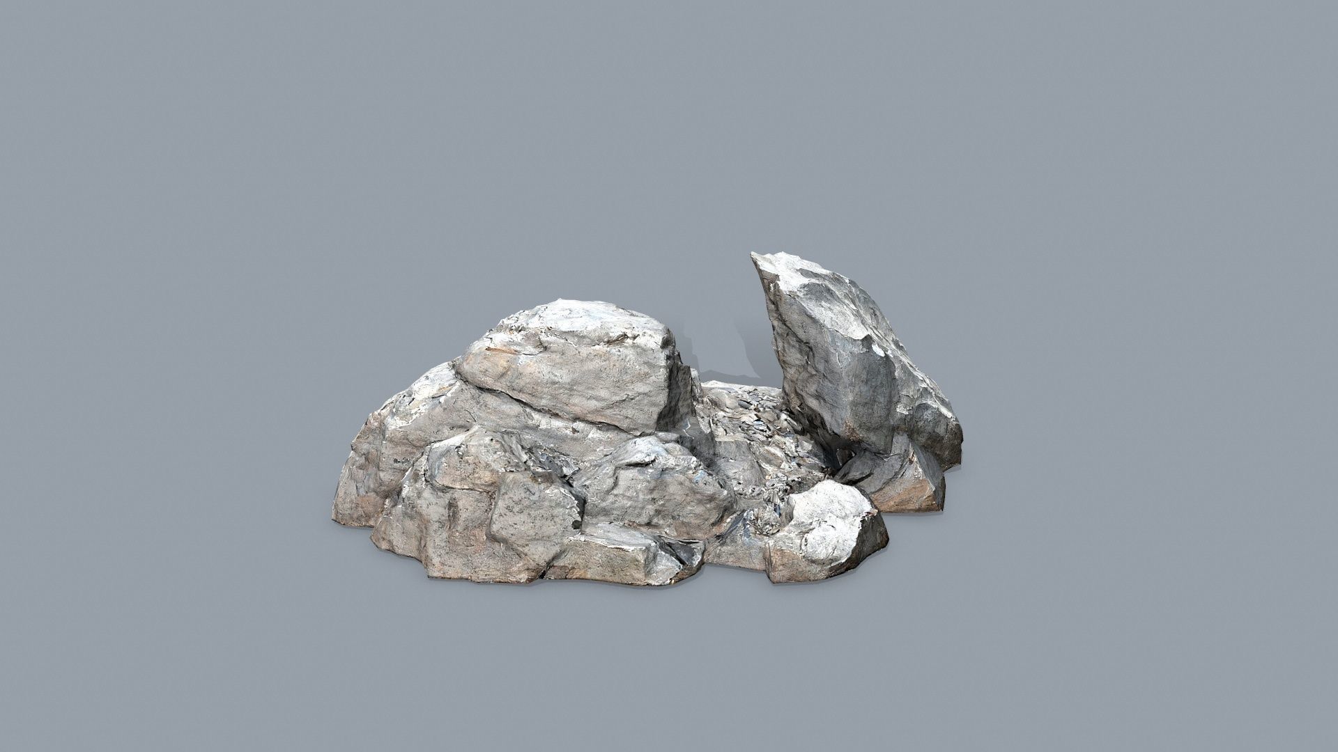 desert rocks Low-poly 3D model_19