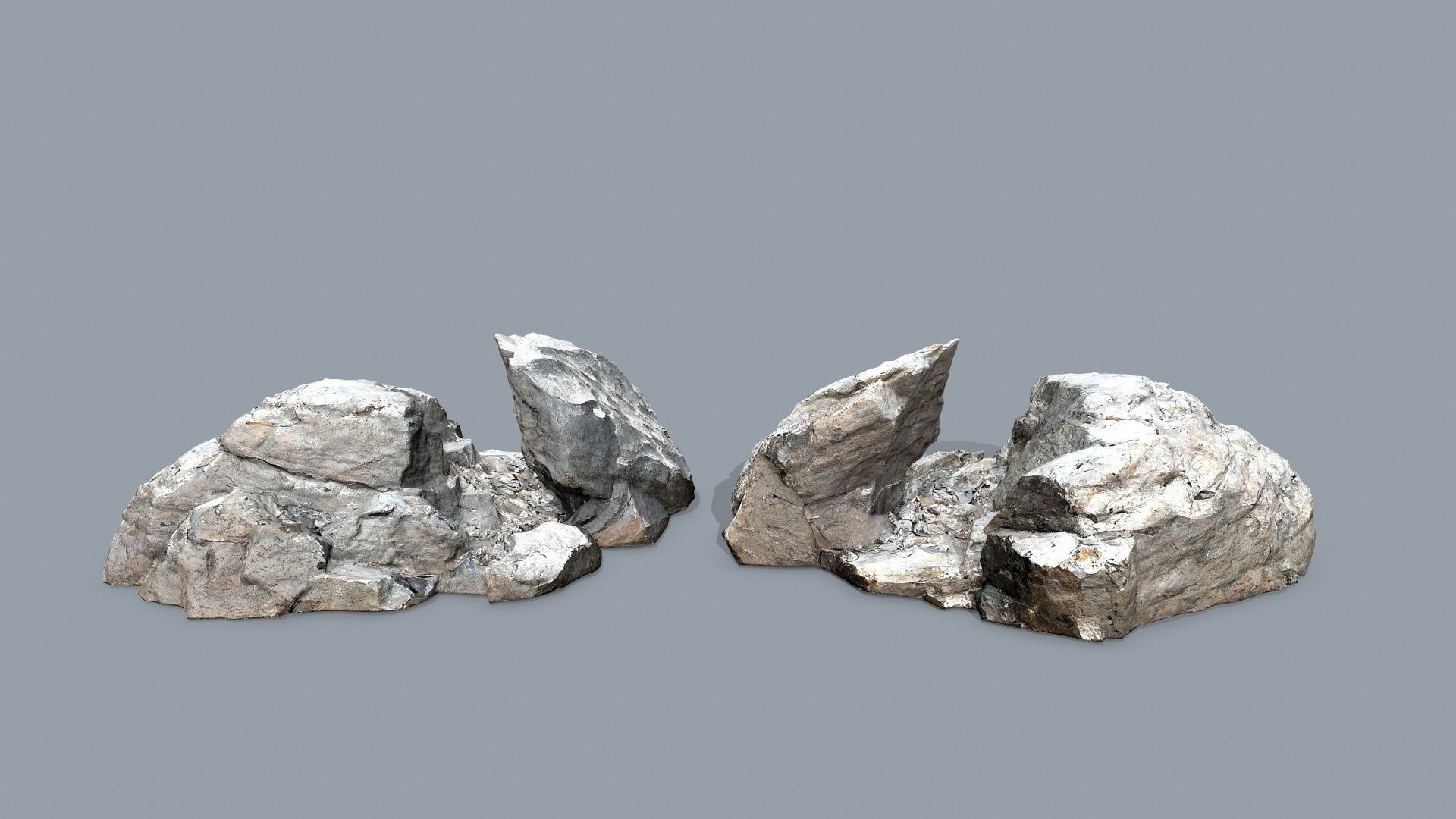 desert rocks Low-poly 3D model_8