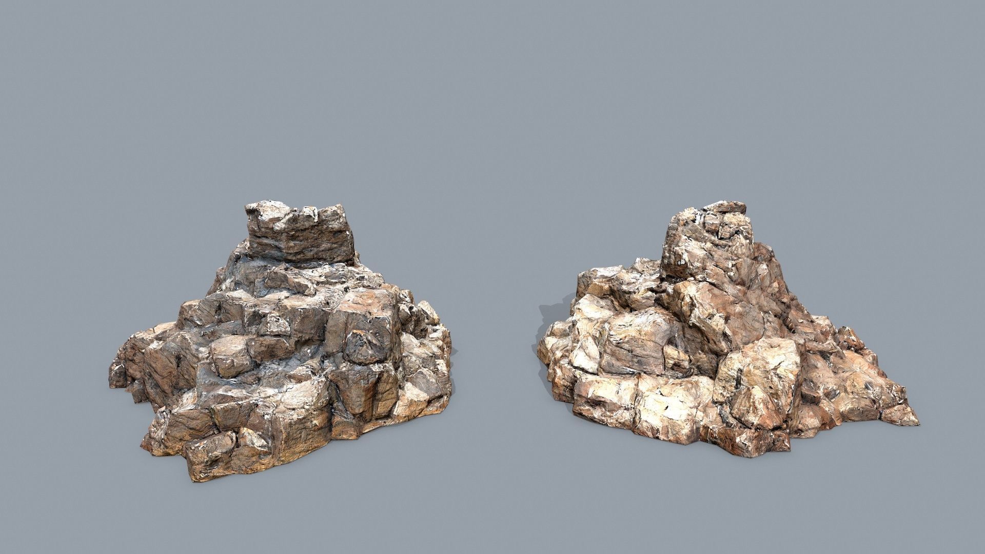 desert rocks Low-poly 3D model_4