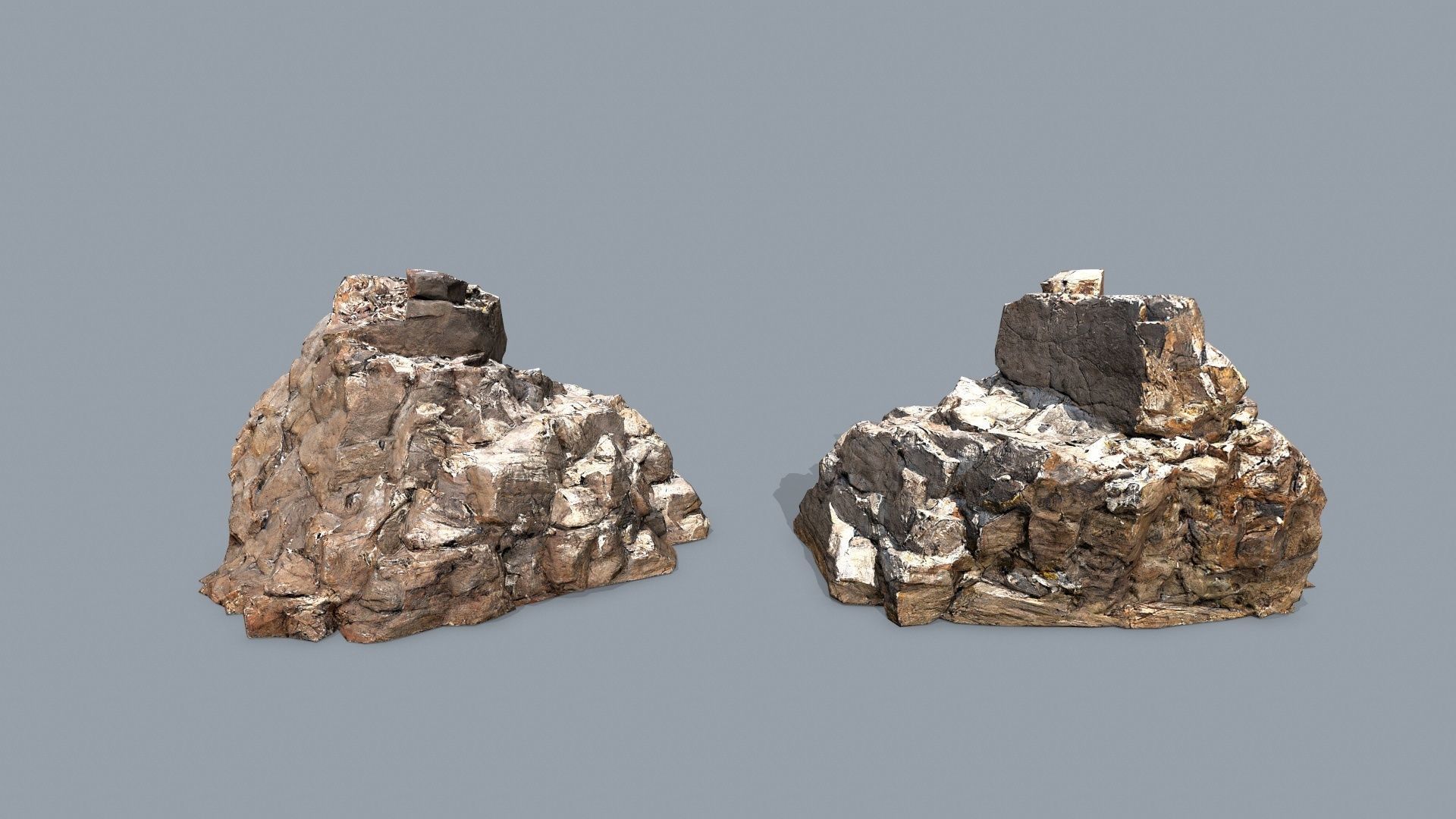 desert rocks Low-poly 3D model_3