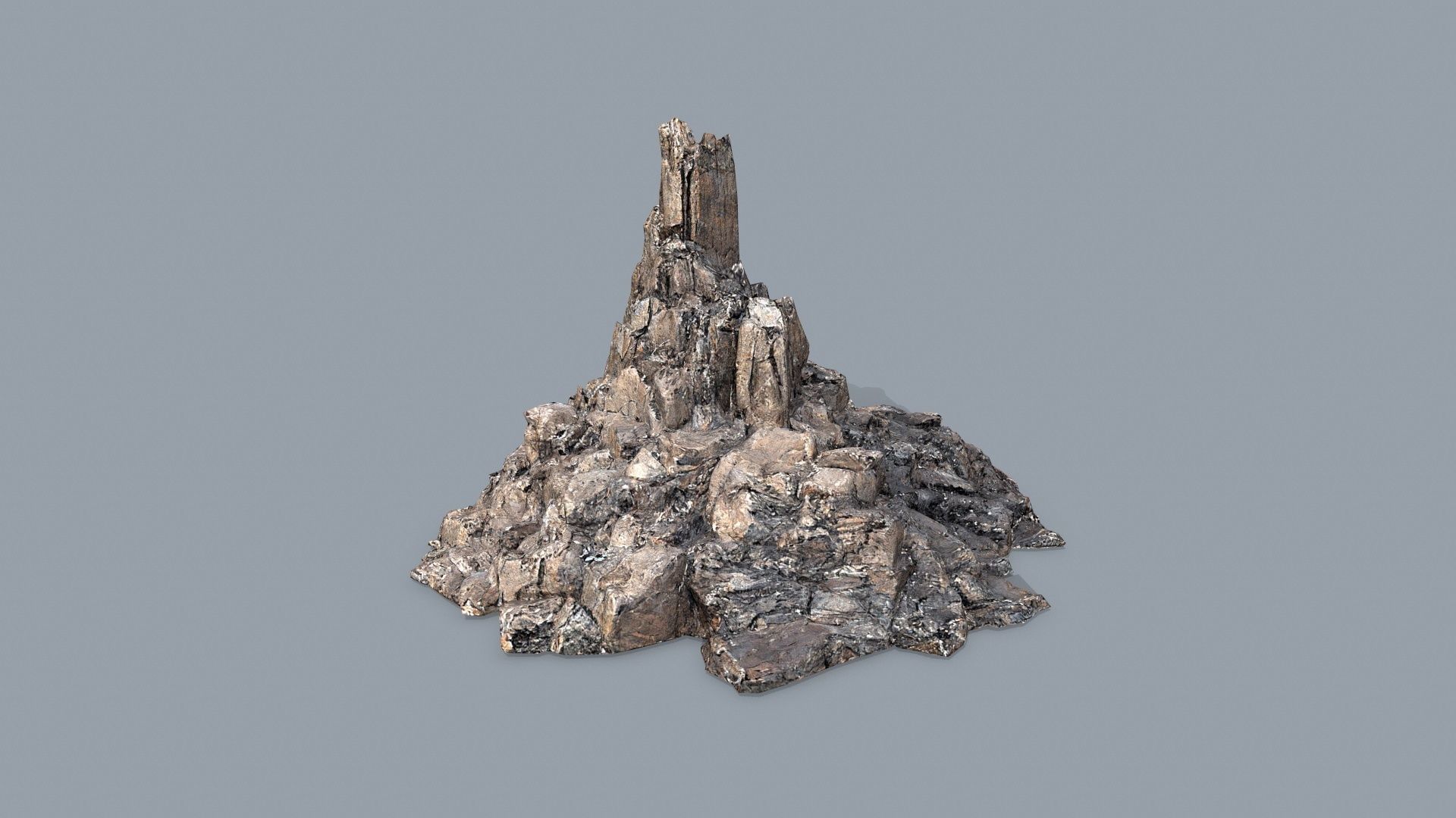 desert rocks Low-poly 3D model_12
