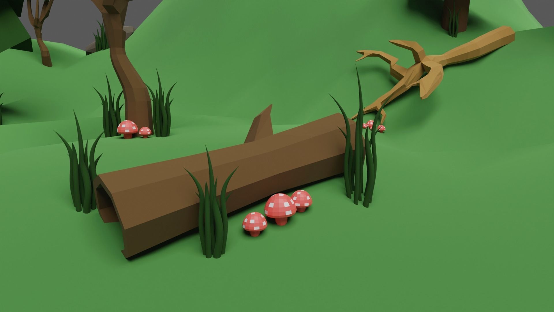 Jungle Low-Poly 3D Model Pack 3D model_7