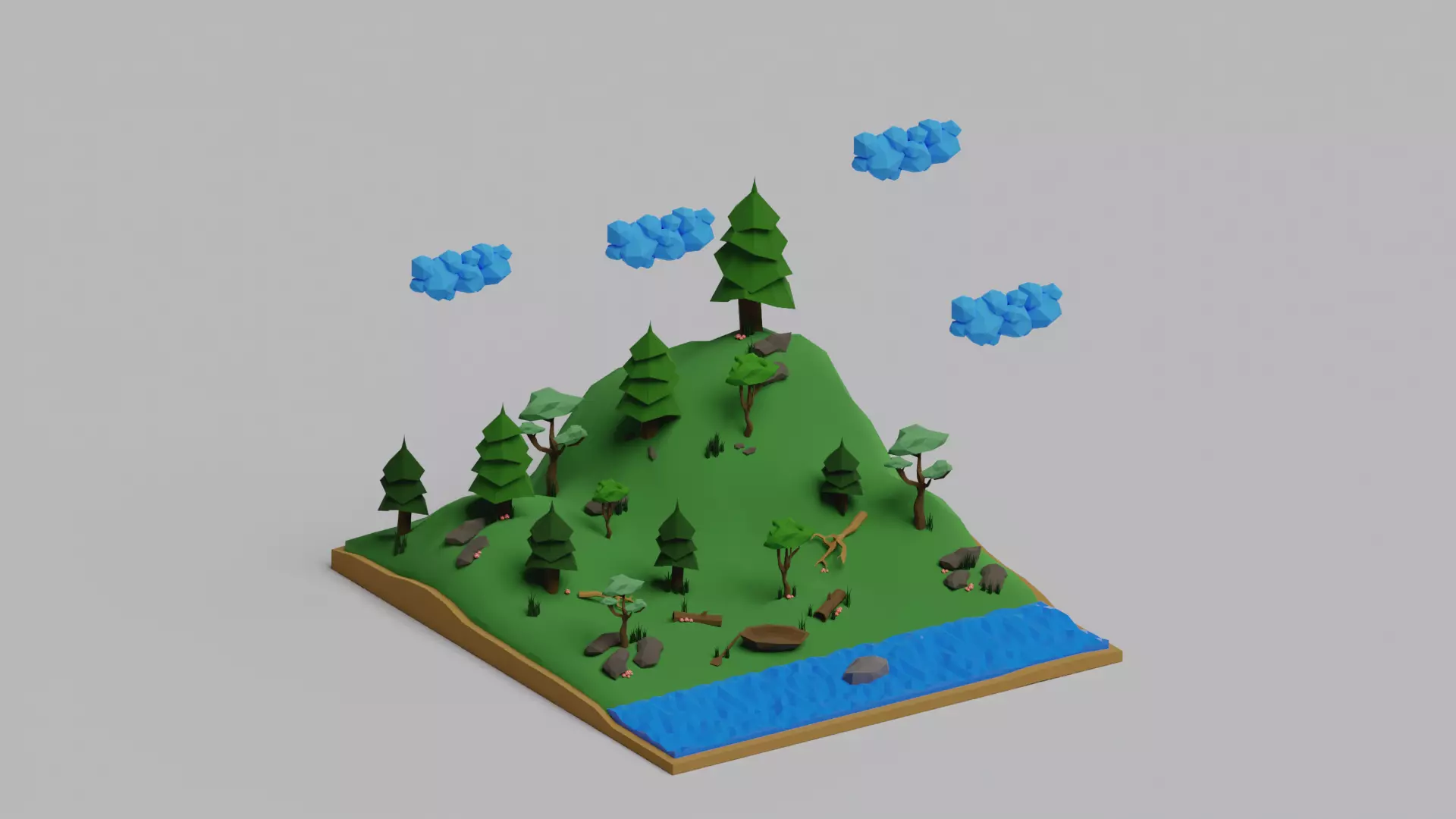 Jungle Low-Poly 3D Model Pack 3D model_0
