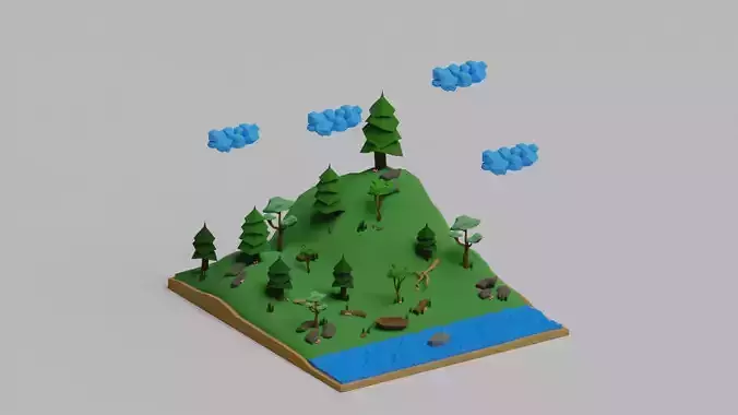 Jungle Low-Poly 3D Model Pack