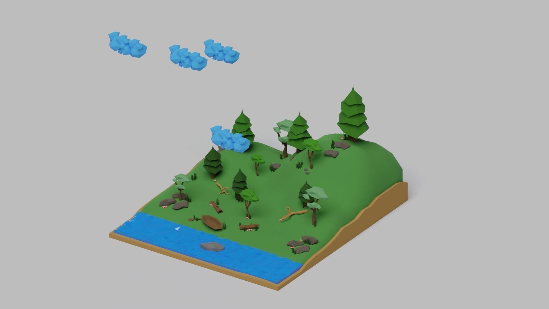 Jungle Low-Poly 3D Model Pack 3D model_1