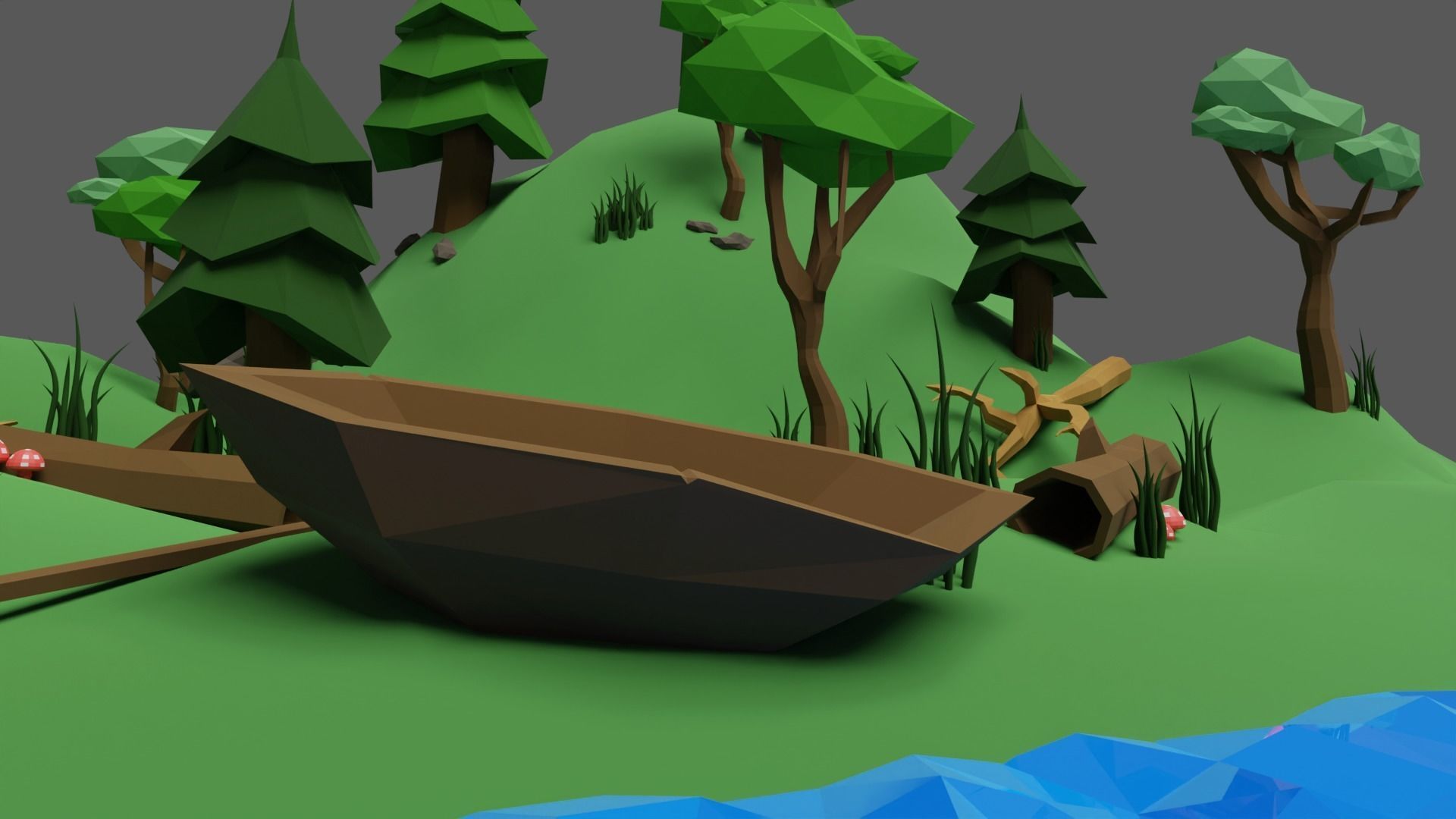 Jungle Low-Poly 3D Model Pack 3D model_8