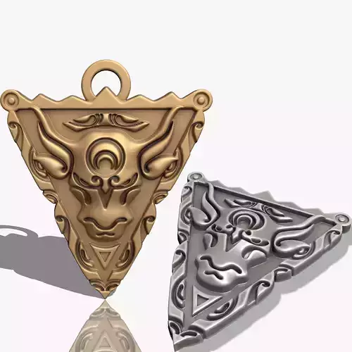 Buffalo head skull pendant M02 3D print model
