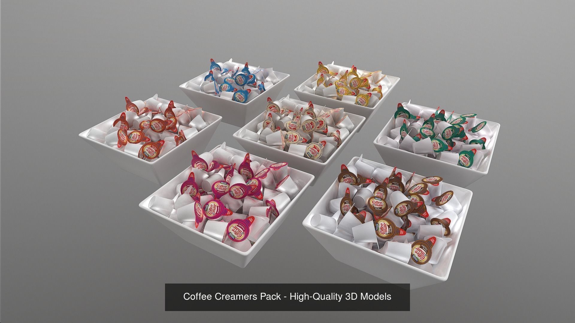 Ultimate Condiment Packets Collection - High-Quality 3D Models _1