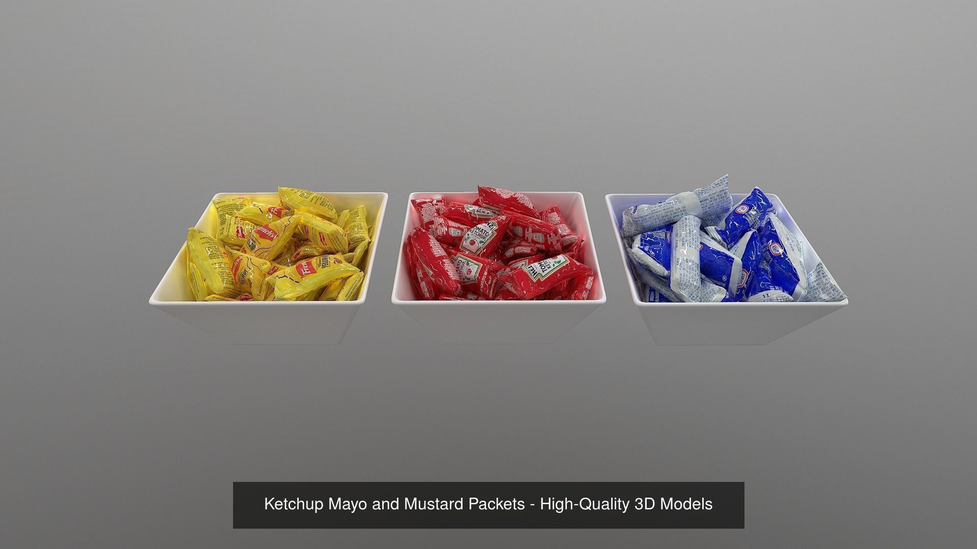 Ultimate Condiment Packets Collection - High-Quality 3D Models _2
