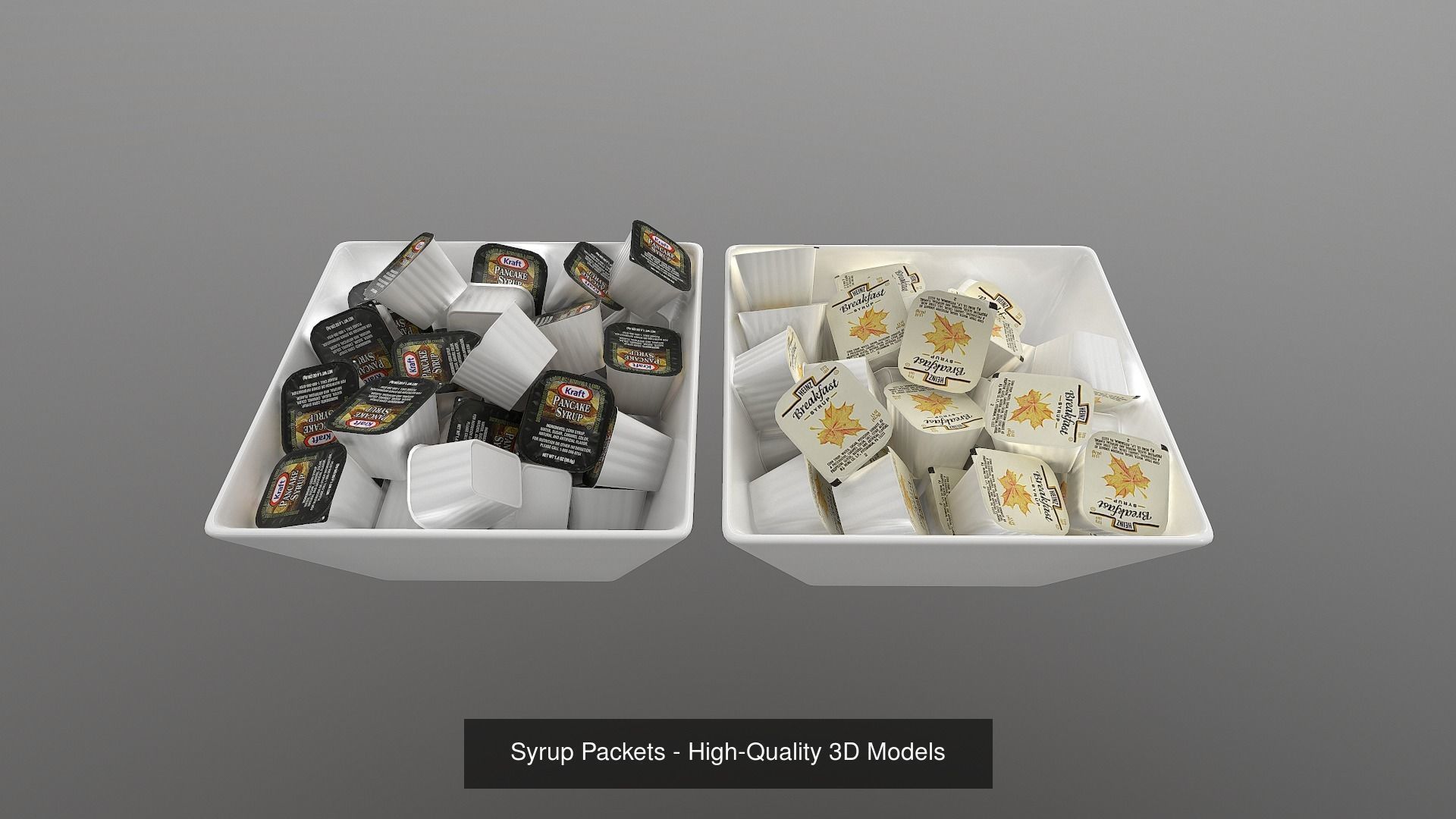 Ultimate Condiment Packets Collection - High-Quality 3D Models _4