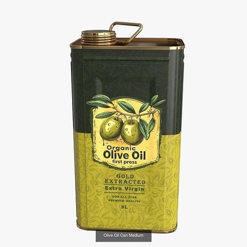 Olive Oil Can Collection 3D Model Pack 4