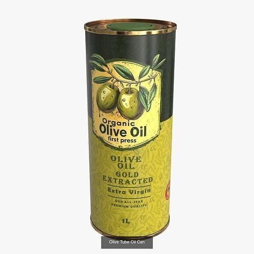 Olive Oil Can Collection 3D Model Pack 6