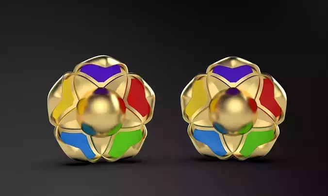 enamel earrings -a100-57