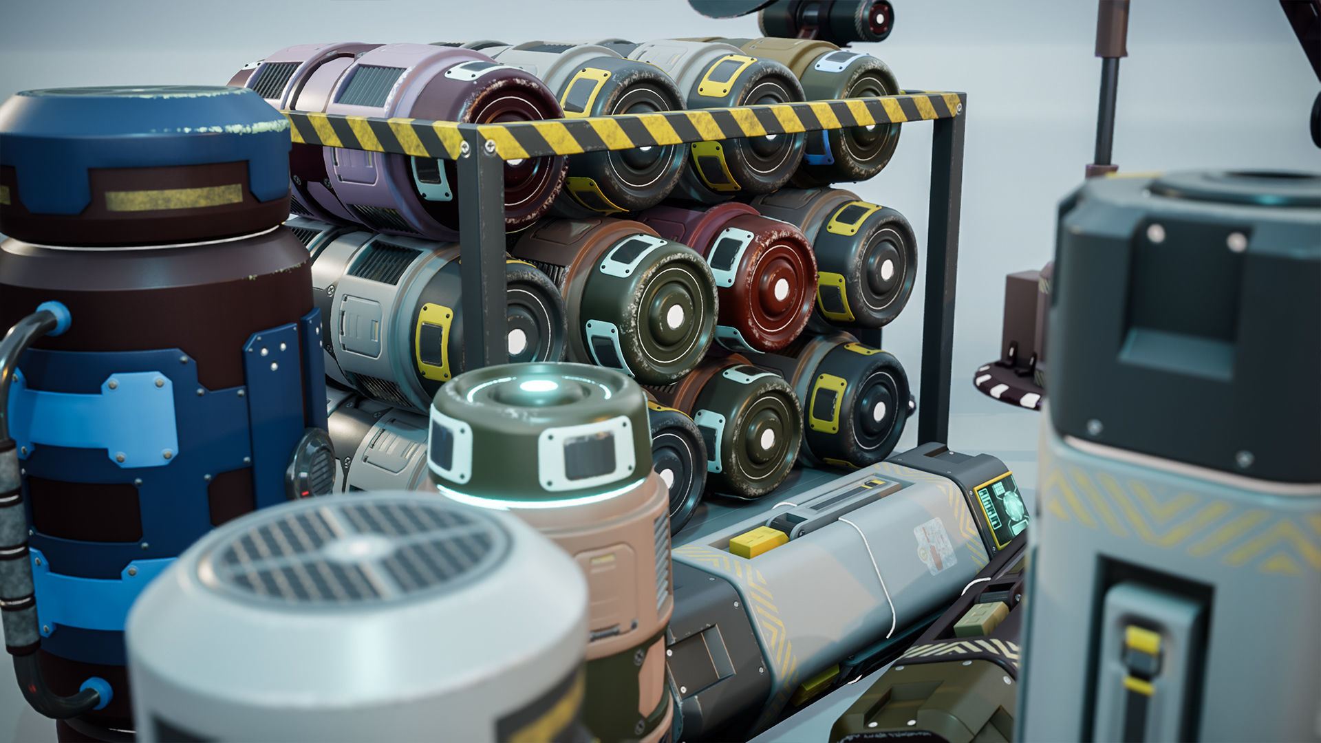 Sci-Fi Props Pack Low-poly 3D model_5