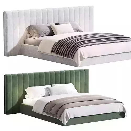 Destiny bed with wide headboard