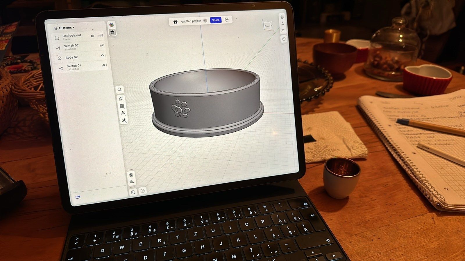 Cat Bowl 3D print model_1