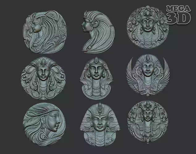 Egypt Goddess basrelief Pack  240725
