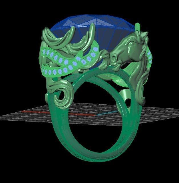 Ring Horse 3D print model_12
