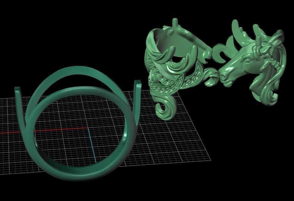Ring Horse 3D print model_10